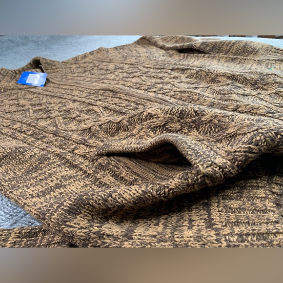 Men’s Gioberti EST 1999 Brown Knit Zippered Sweater NWT Size 2XL - Picture 5 of 11